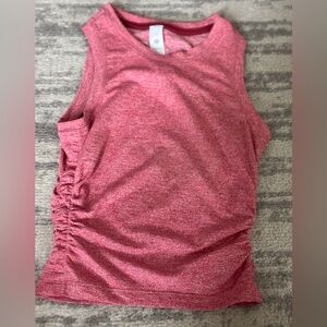 Lululemon Athletica Pink Ruched Sleeveless Muscle Tee